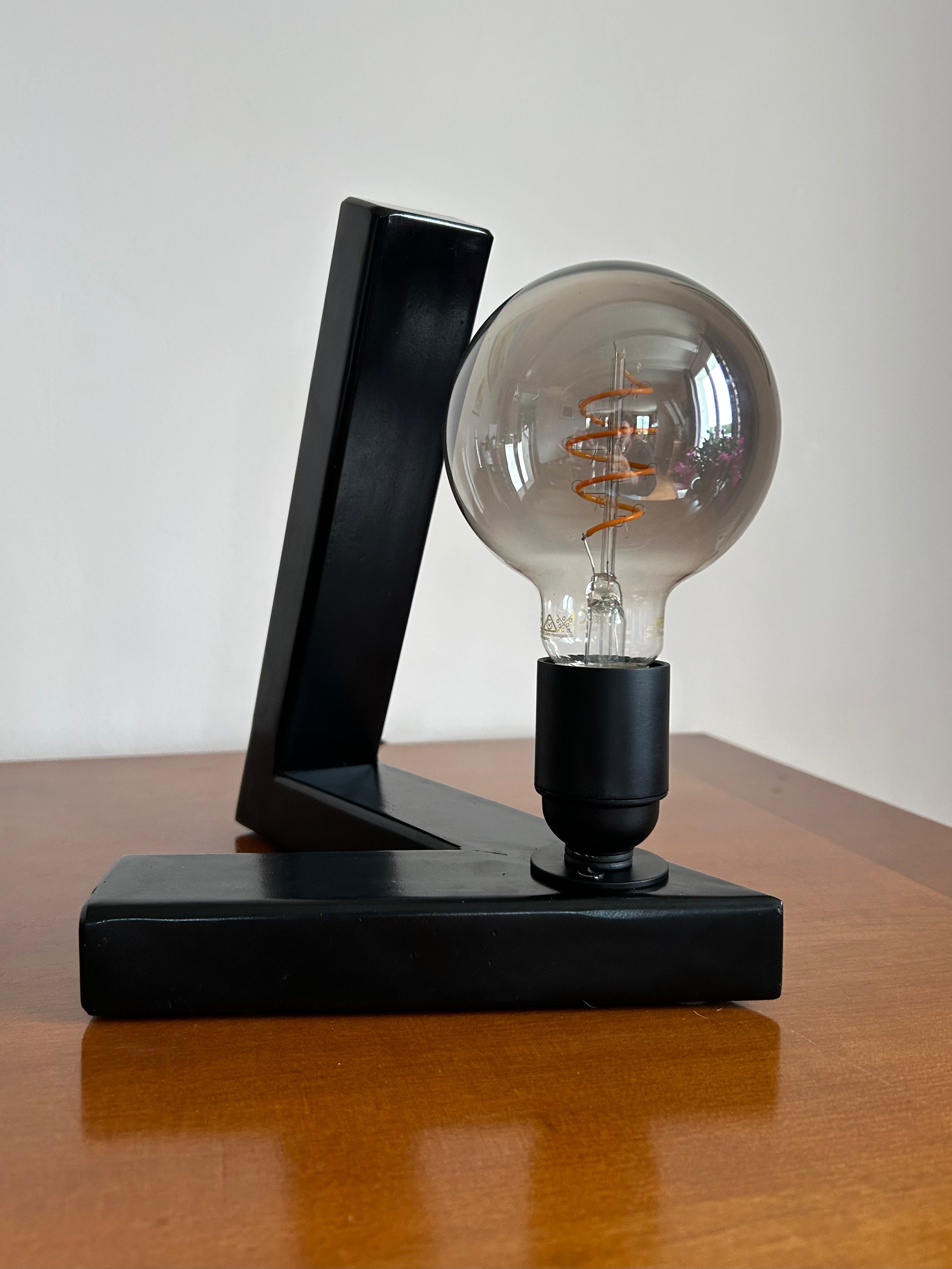 Lampe artisanale faite main | "Aurora" (noir brillant)